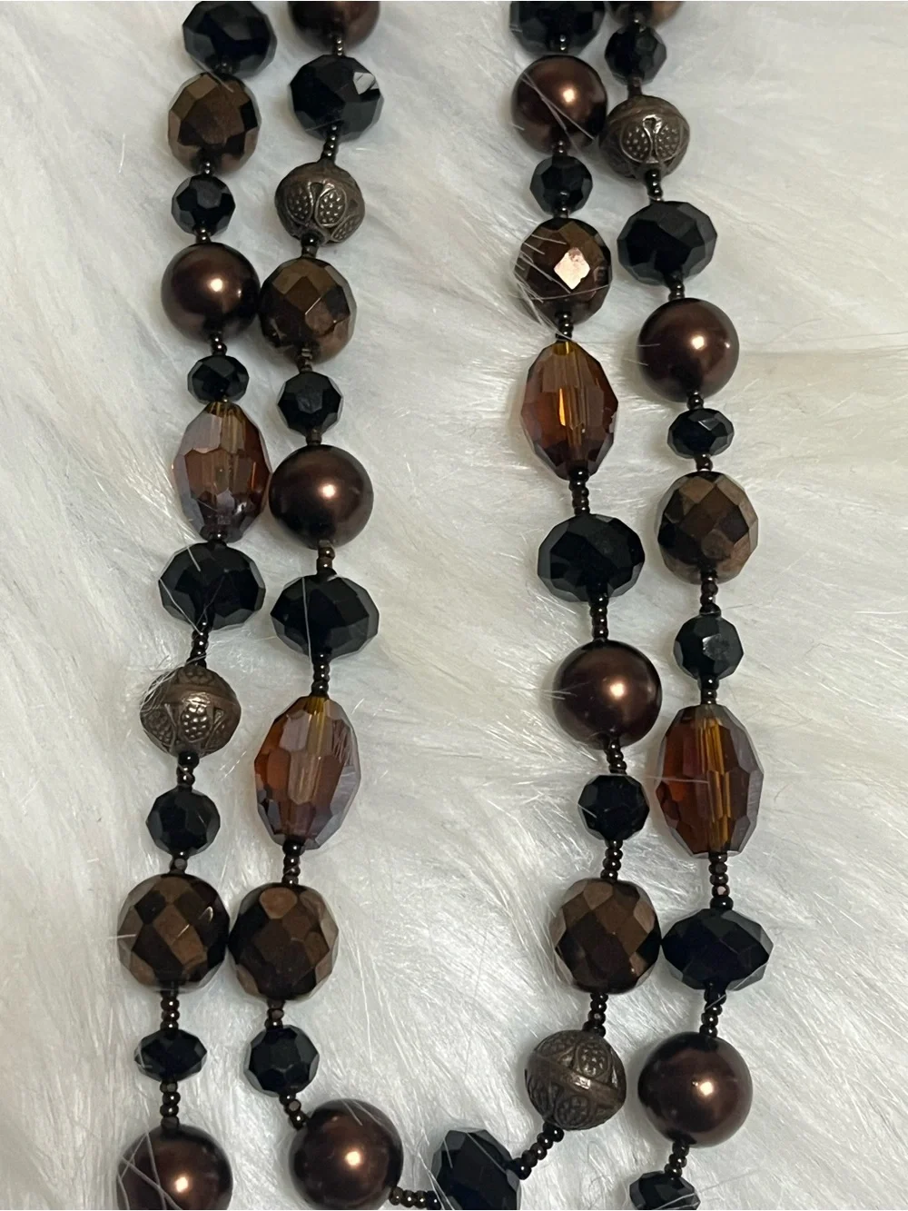 Double Strand Beaded Necklace